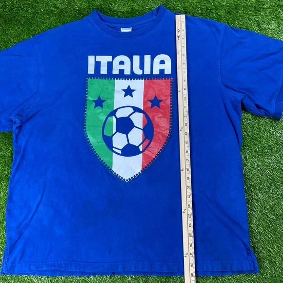 Gentleman Italian Short Sleeve Shirt Blue Size XL - futbol / Soccer — Italia #4 - Picture 2 of 13